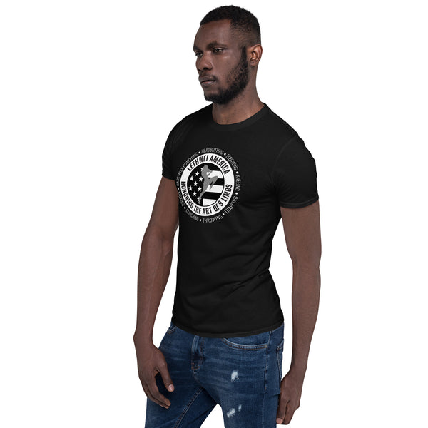 Lethwei America Round Gray Fighter T-Shirt