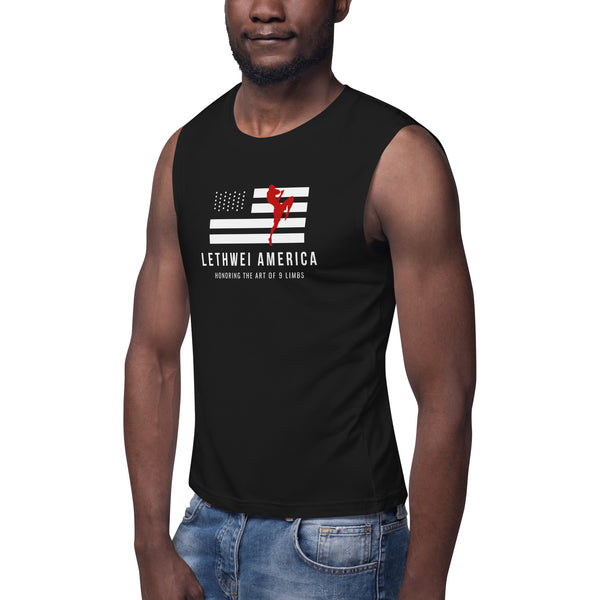 Lethwei America BW Sleeveless Shirt