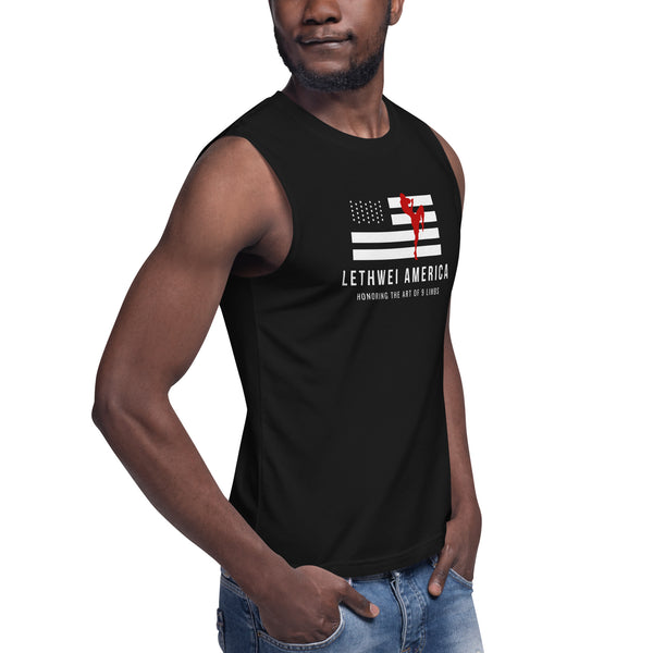 Lethwei America BW Sleeveless Shirt